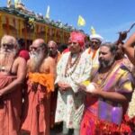 दक्षिण भारत से 151 सदस्यों का दल पहुंचा कार्तिक स्वामी मंदिर
