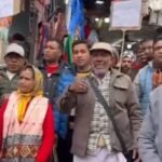 सलूड के ग्रामीणों ने सड़क सुधारीकरण को किया प्रदर्शन