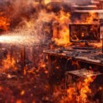 शाॅर्ट सक्रिट से लगी आग, स्कूल के कंप्यूटर व फर्नीचर जले