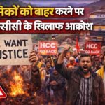 श्रमिकों को बाहर करने पर एचसीसी के खिलाफ आक्रोश