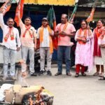 भाजपाइयों ने फूंका चंपावत मामले में कांग्रेस का पुतला