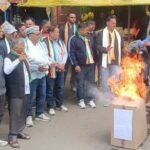 चंपावत की घटना को लेकर कांग्रेस ने फूंका भाजपा और कानून मंत्री का पुतला