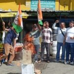 बेहड़ प्रकरण पर कांग्रेस ने फूंका भाजपा सरकार का पुतला
